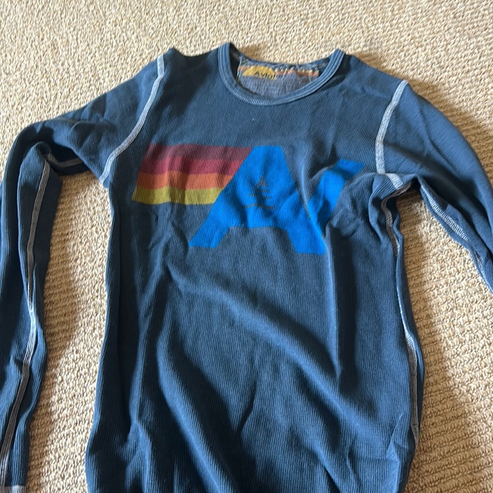 Gray aviator nation long sleeve top